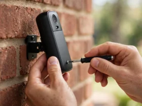 Mounting a battery video doorbell on a brick wall with no existing wiring