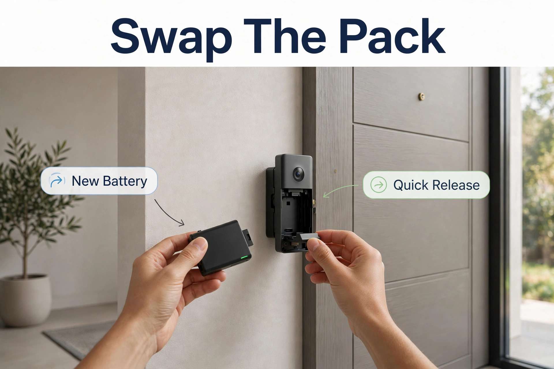 Replacing a worn battery pack to fix a video doorbell battery dying fast