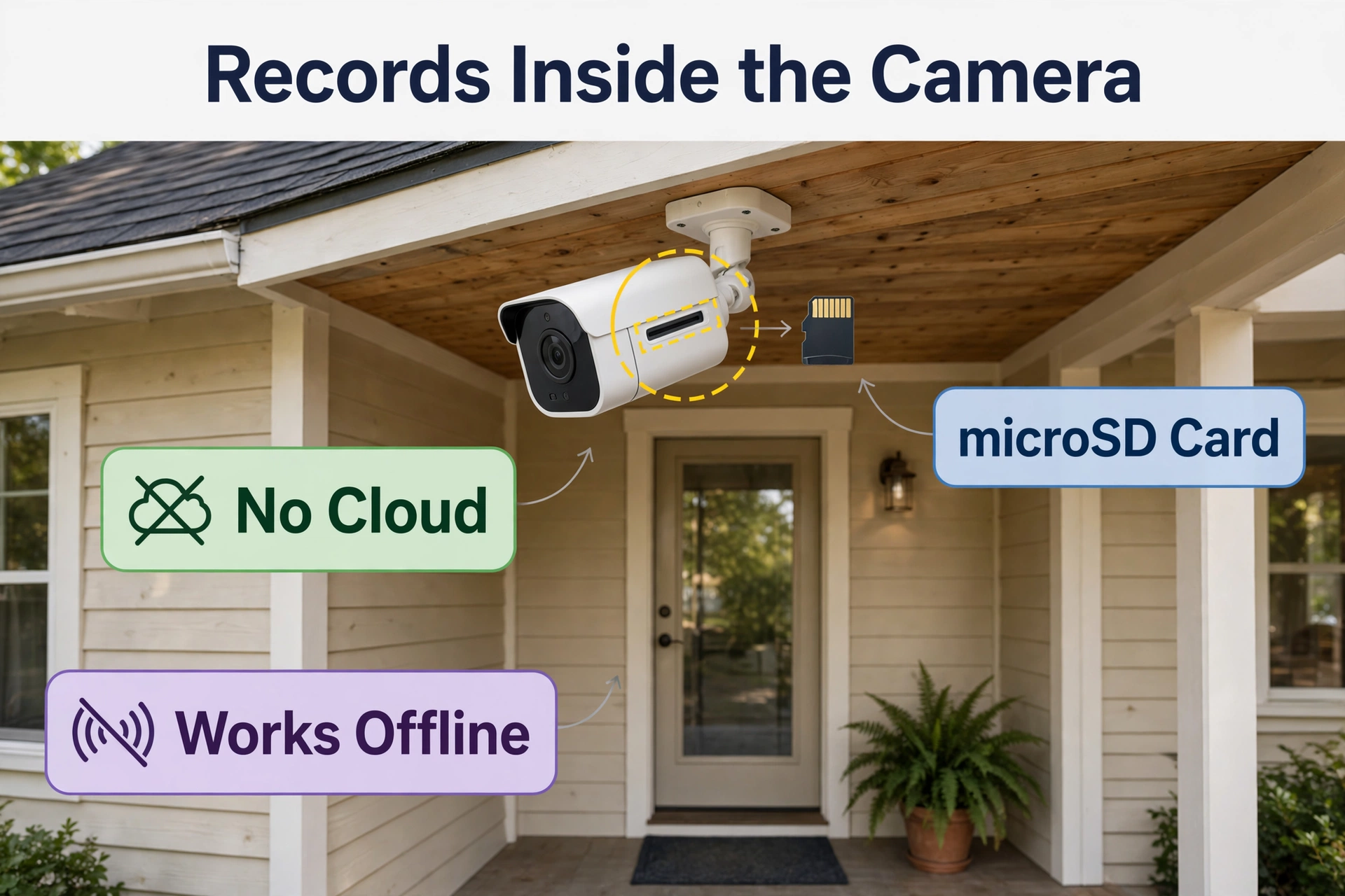 MicroSD card inside a security camera recording without the cloud