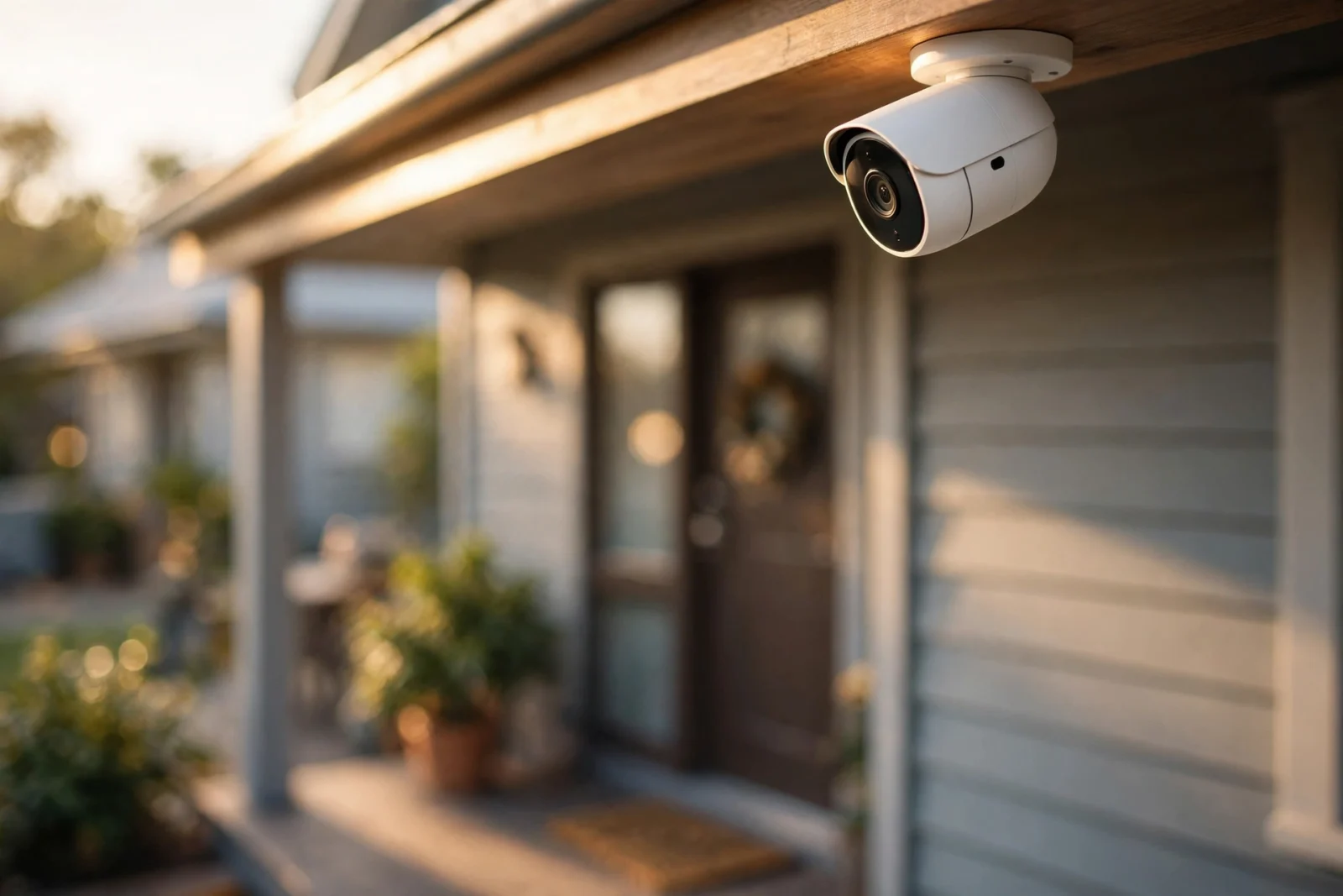 Porch security camera storing footage locally with no cloud