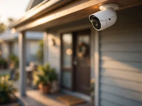 Porch security camera storing footage locally with no cloud