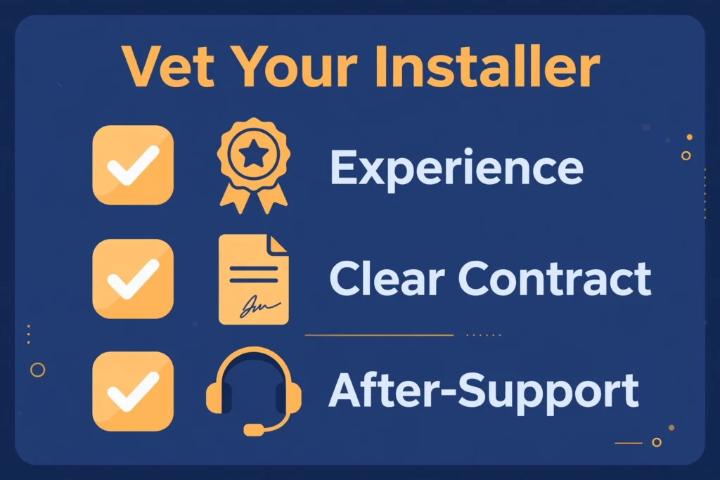 How to choose a home automation installer: check experience, clear contract, and after-support