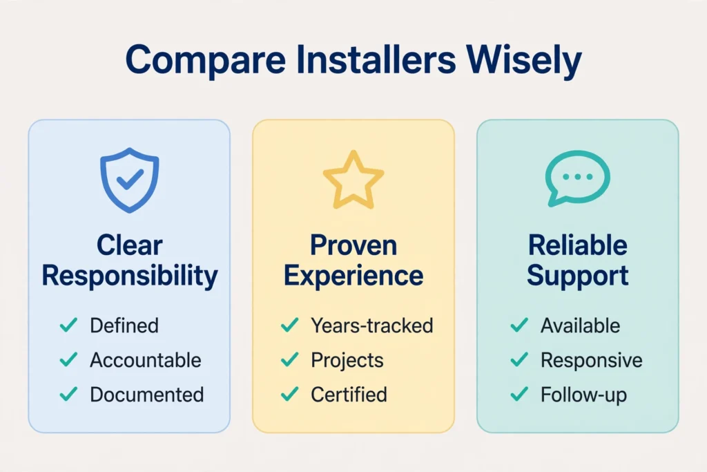 How to compare home automation installers in Naples: clear responsibility, proven experience, and reliable support