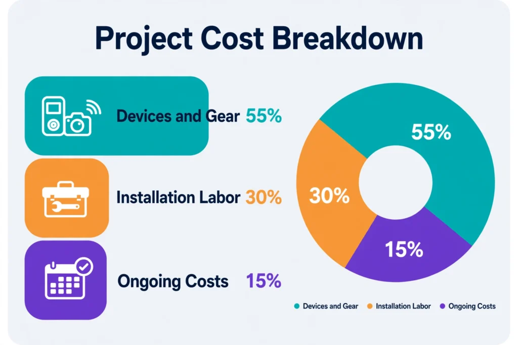 Home automation cost breakdown in Naples: devices and gear, installation labor, and ongoing costs