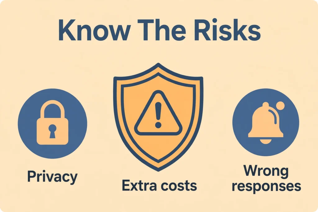 Drawbacks and risks of smart technology: privacy and security concerns, extra costs, and wrong or unwanted responses