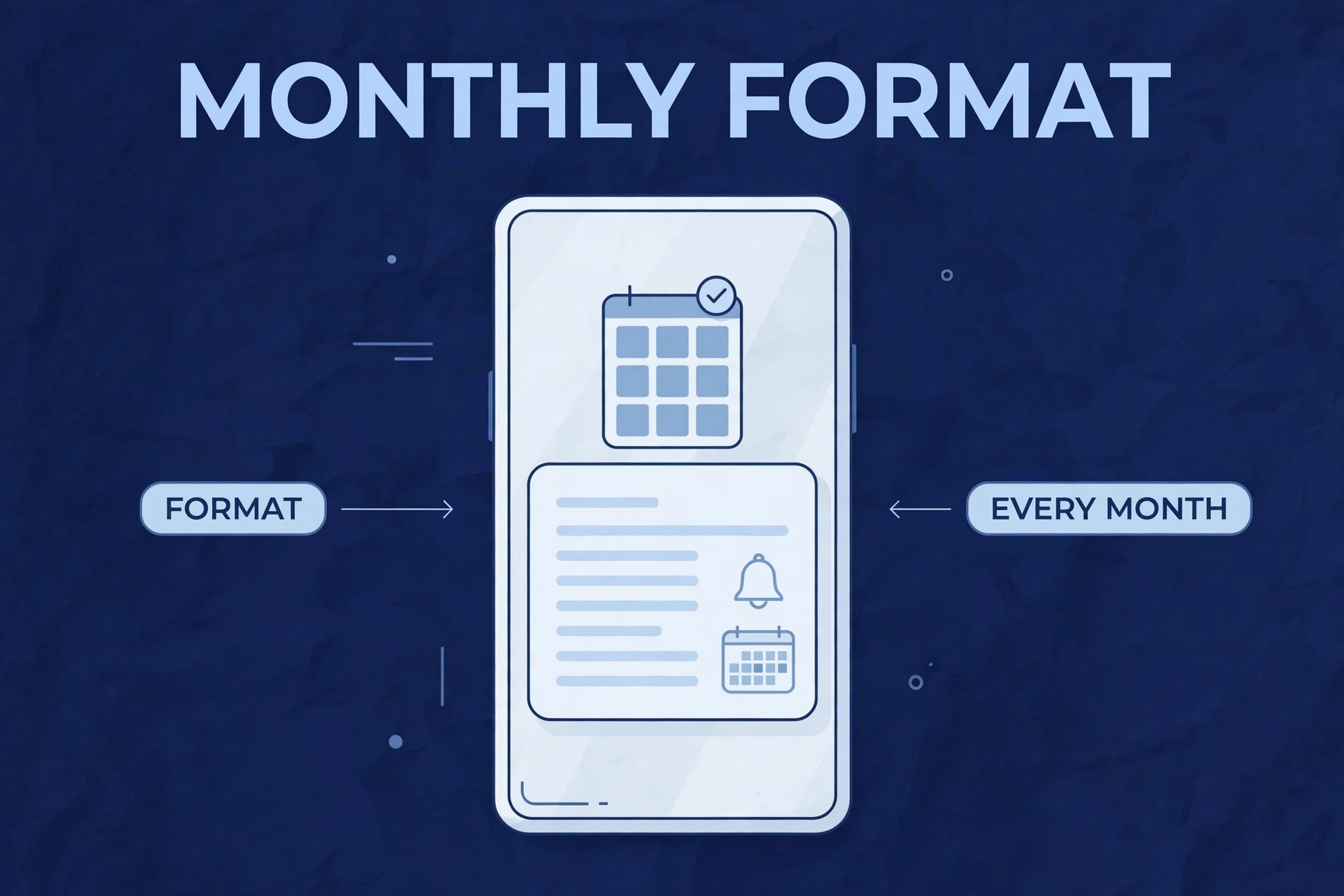 Phone calendar reminder illustration to format the dash cam SD card every month